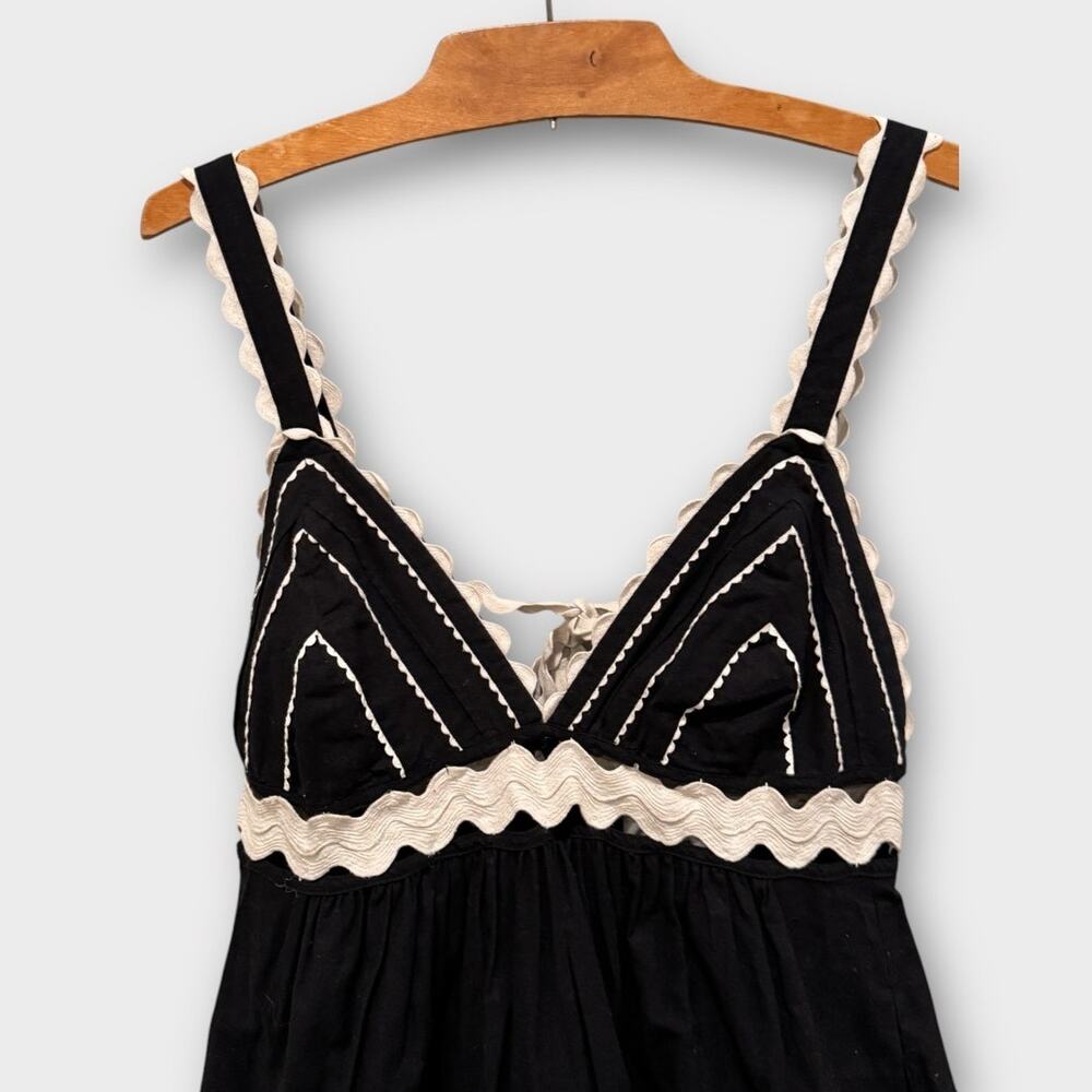 Sea New York  Black Ryleigh Ric Rac Sleeveless Dress Size 6 - Picture 9 of 13